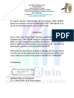 Carta Laboral Jhon Edwin Pinillo