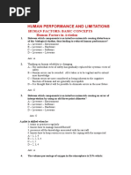 Human Performance and Limitations Questions