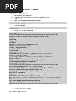 Correct instruction how to create IOU Lic