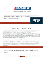 Research Report On HDFC Bank Ltd. by Kunika Jaiswal