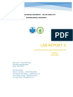 VNU-HCM International University lab report on photosynthesis and transpiration