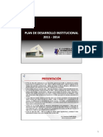 Plan de Desarrollo Institucional 2011 - 2014 - FGB