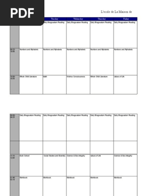 weekly plan