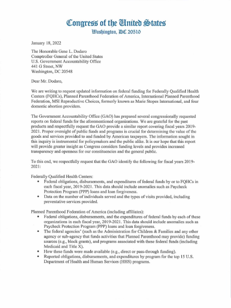 Hartzler-Smith-Blackburn GAO Letter Final Signed 1.18.22 | PDF