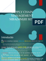 Supply Chain Management Mba (MM) Iii Sem