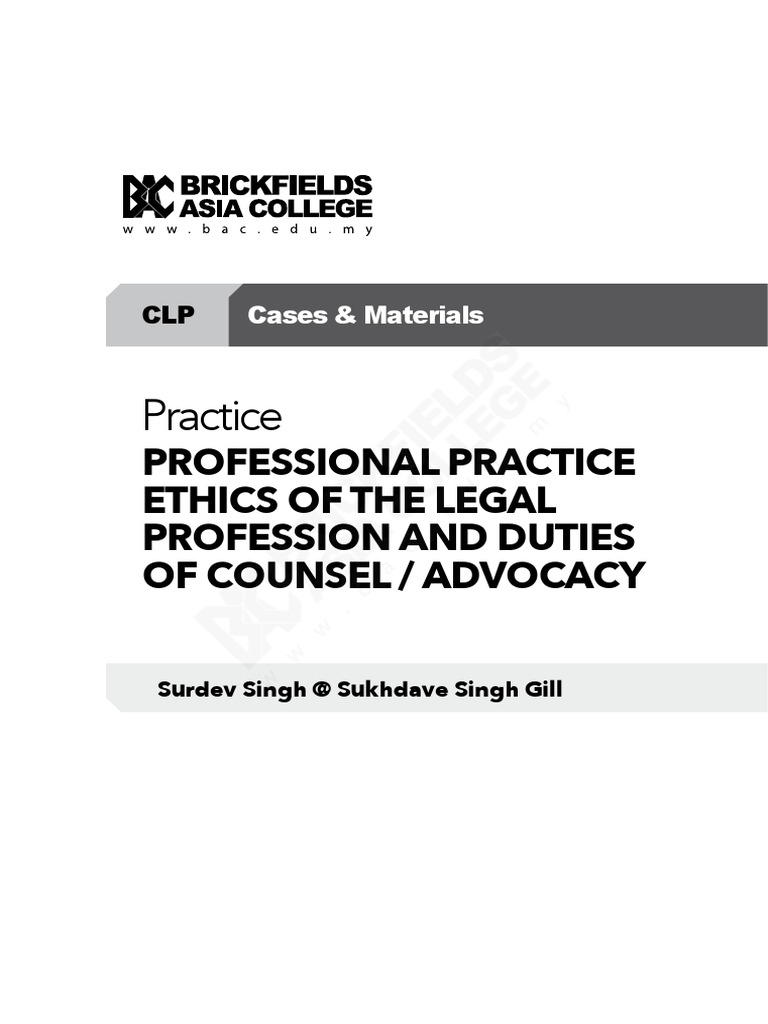 PP Cases Material Ethics of The Legal Profession and Duties of Counsel 2042020 PDF