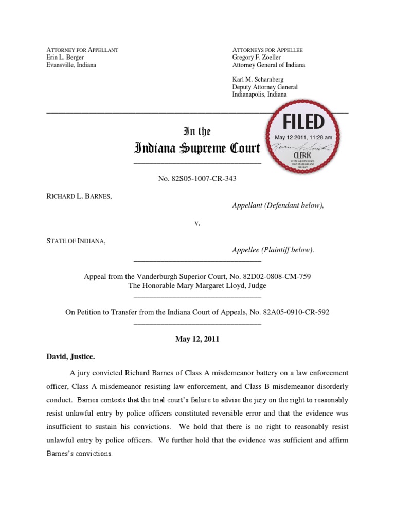 Indiana Supreme Court Case Search