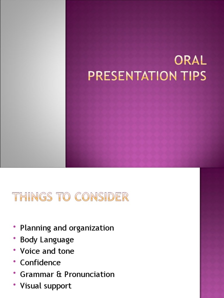 Oral Presentation Tips | PDF