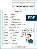 Verb To Be Worksheet 1