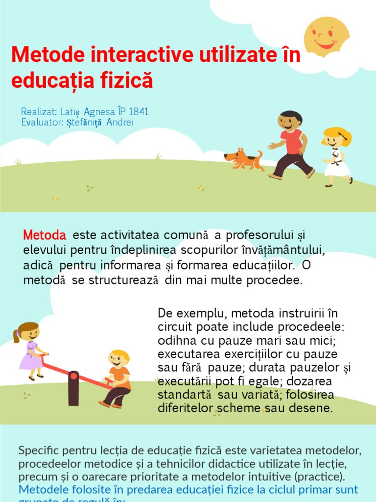 Metode Interactive Utilizate În Educația Fizică | PDF
