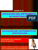 Sesion N 07 Aplicación Del Instrumento de Investigación