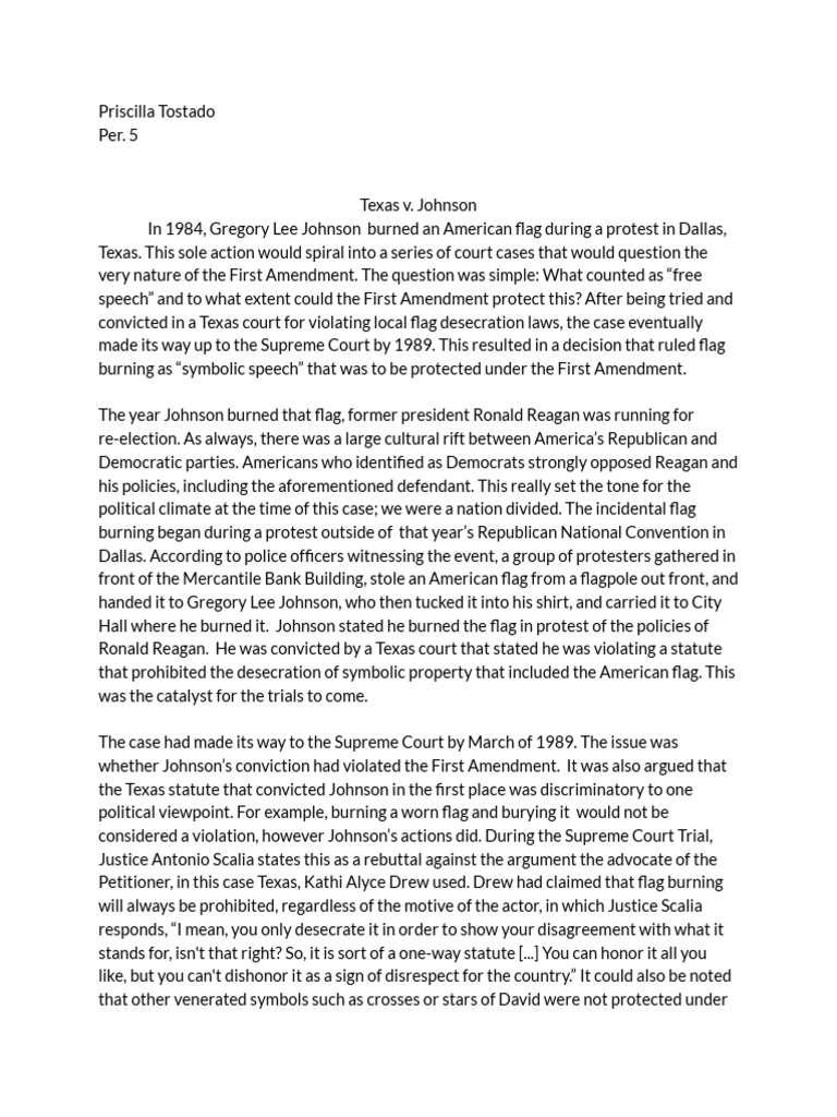 Texas V PDF First Amendment To The United States Constitution