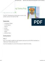 DIY Thanksgiving Turkey Pop Up Card For Kids - Easy Crafts For Kids