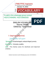 Vocabulary January 16