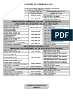 Cronograma de Actividades 2017