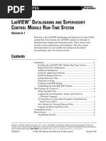 Labview Datalogging and Supervisory Control Module Run-Time System