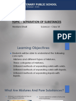 Seperation of Substances PDF Class 6th
