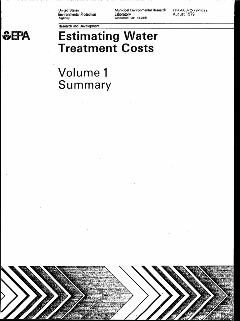 Estimating Water Treatment Costs Volume 1 (EPA 1979) PDF