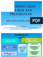 Expressing Likes, Dislikes and Preferences: Inglés Con Fines Generales y Académicos II