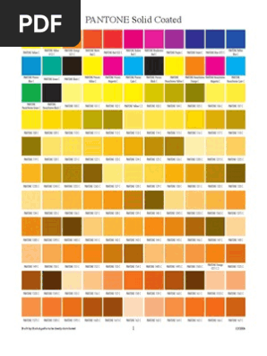 PANTONE Solid Coated Color Guide | PDF | Magenta | Yellow