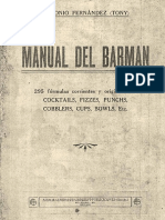 1924 - Manual Del Bar - Antonio Fernández (Tony), Agencia General de Librería y Publicaciones s.a. Buenos Aires 1924