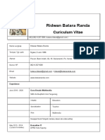 Ridwan Batara Randa: Curiculum Vitae
