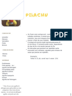 Cores de fio e instruções para fazer um Pikachu de crochê