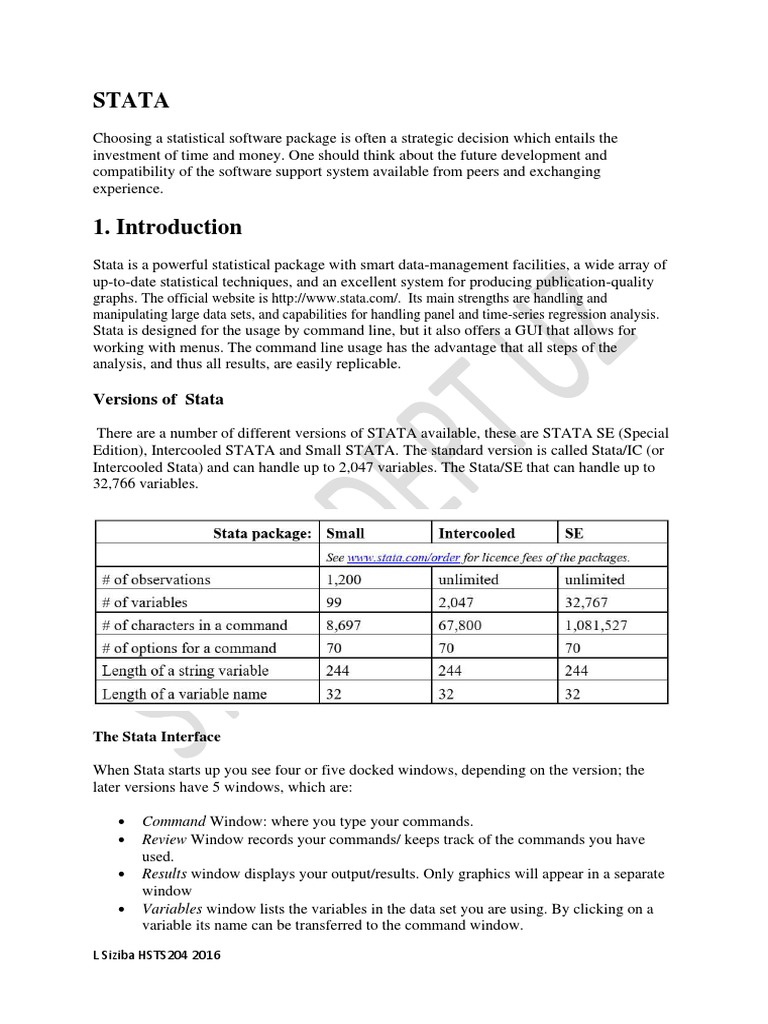 STATA Notes 2022 | PDF | Regression Analysis | Dependent And ...