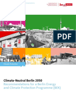 Climate-Neutral Berlin 2050: Recommendations For A Berlin Energy and Climate Protection Programme (BEK)