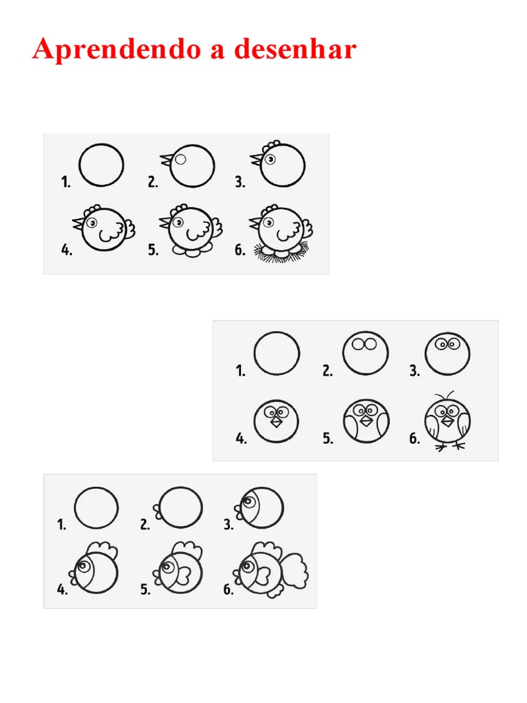 Aprendendo A Desenhar Facil Desenho Infantil Parte 01 | PDF