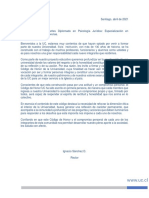 Carta Del Rector