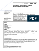 ABNT NBR 10520 2002 (Informação e Documentação - Citações Em Documentos - Apresentação)