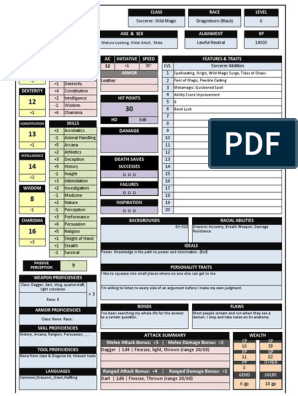 D&D 5e Random Character Generator 9.7.8 RELEASE VERSION | PDF | Fantasy  Games | Role Playing Games