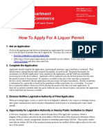 Department of Commerce: How To Apply For A Liquor Permit