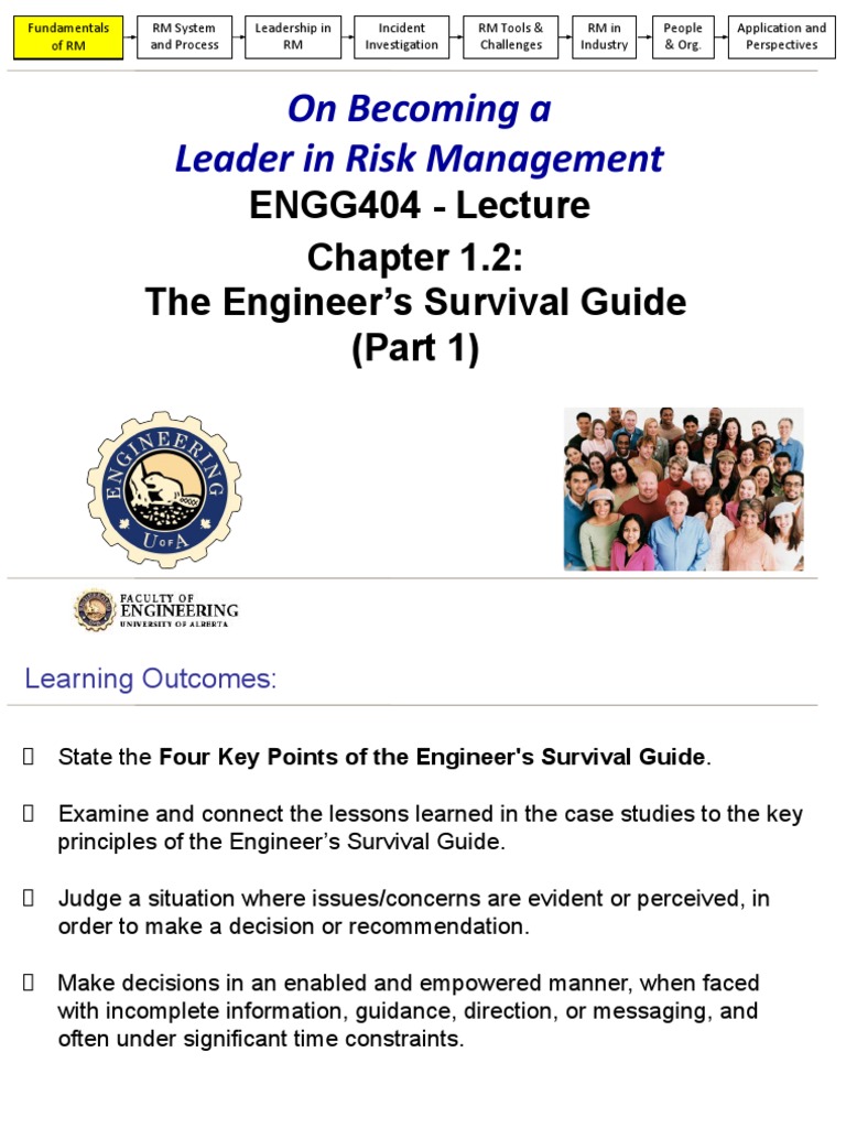 Engineer's Survival Guide in Risk Management | PDF | Risk Management | Risk