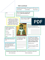 Differentiated Path To Sainthood Worksheet