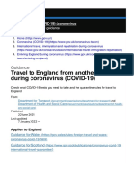 Travel to England From Another Country During Coronavirus (COVID-19) - GOV.uk
