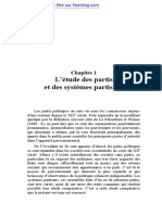 L'étude Des Partis Et Des Systèmes Partisans: Chapitre 1