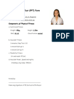 Physical Fitness Test (PFT) Form