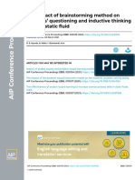 The Impact of Brainstorming Method On Students' Questioning and Inductive Thinking Skills in Static Fluid