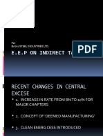 Recent Changes in Indirect Taxes