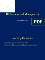 IB Business and Management: 3.5 Balance Sheets