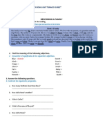 Describing A Family: 1. Encierre en Un Círculo Los Adjetivos Que Encuentre en La Lectura