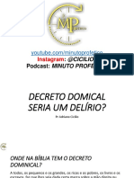 O Sábado e o Decreto Dominical no Apocalipse