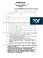 Marking Scheme Subject: Painting (Code-049) CLASS X (2021-2022) Term - Ii