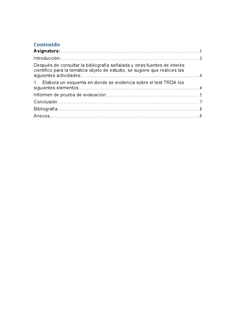 Test Trda | PDF | Epistemología | Conceptos psicologicos