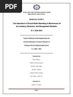 The Importance of Social Media Marketing in Businesses For Accountancy, Business, and Management Students S.Y. 2020-2021