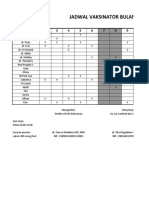 Jadwal Vaksinator Agustus 2021