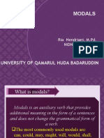 Modals: University of Qamarul Huda Badaruddin