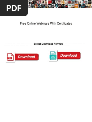 Free Online Webinars With Certificates